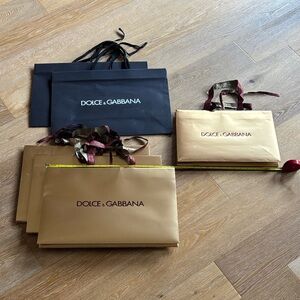 Dolce & Gabbana Black and Gold Gift Bags bundle